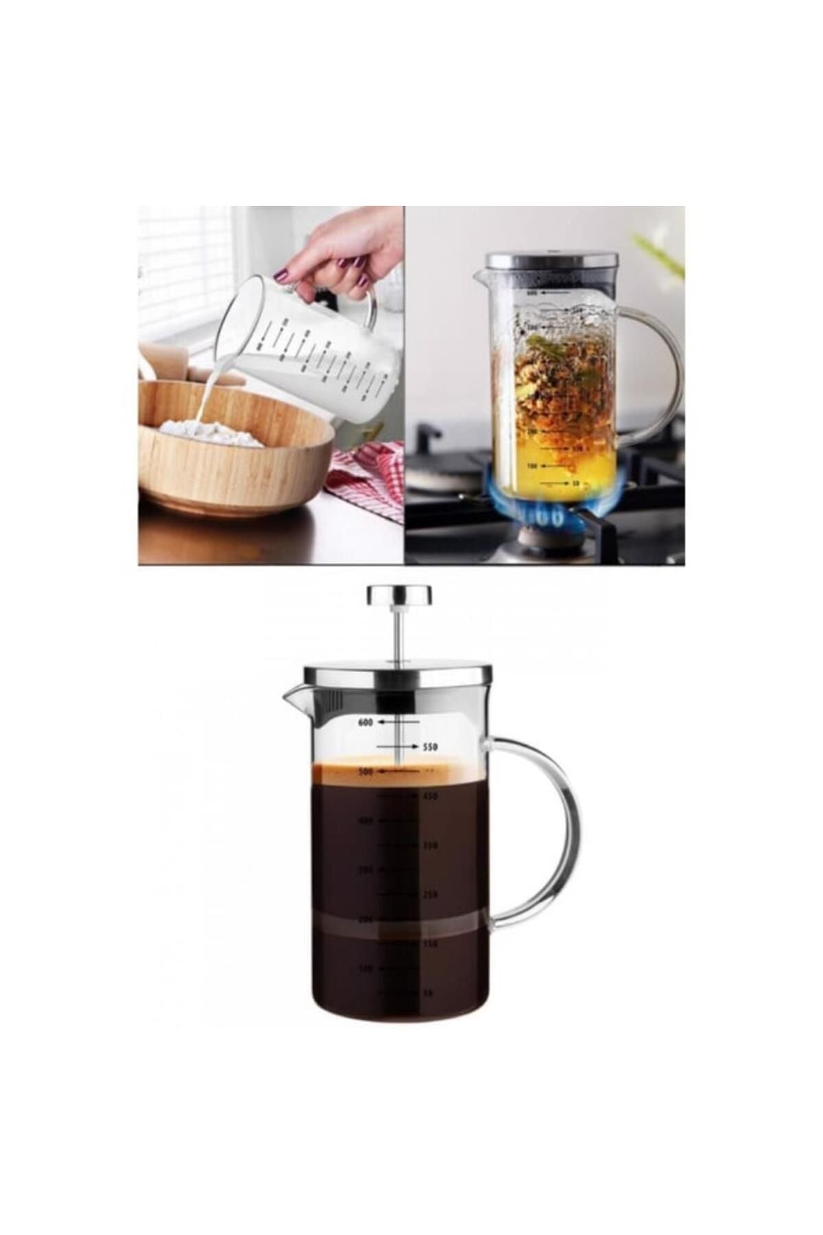 T.Concept 3’ü 1 Arada French Press Demlik Ölçü Kabı 700 ml