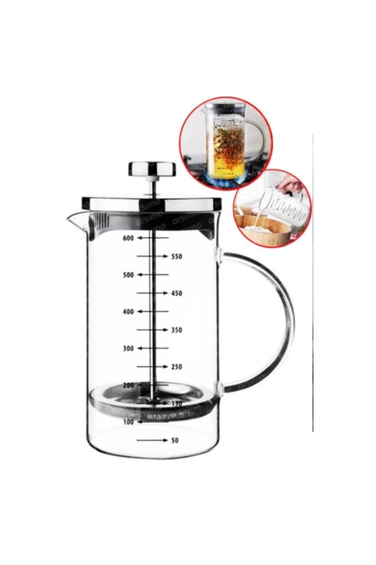 T.Concept 3’ü 1 Arada French Press Demlik Ölçü Kabı 700 ml