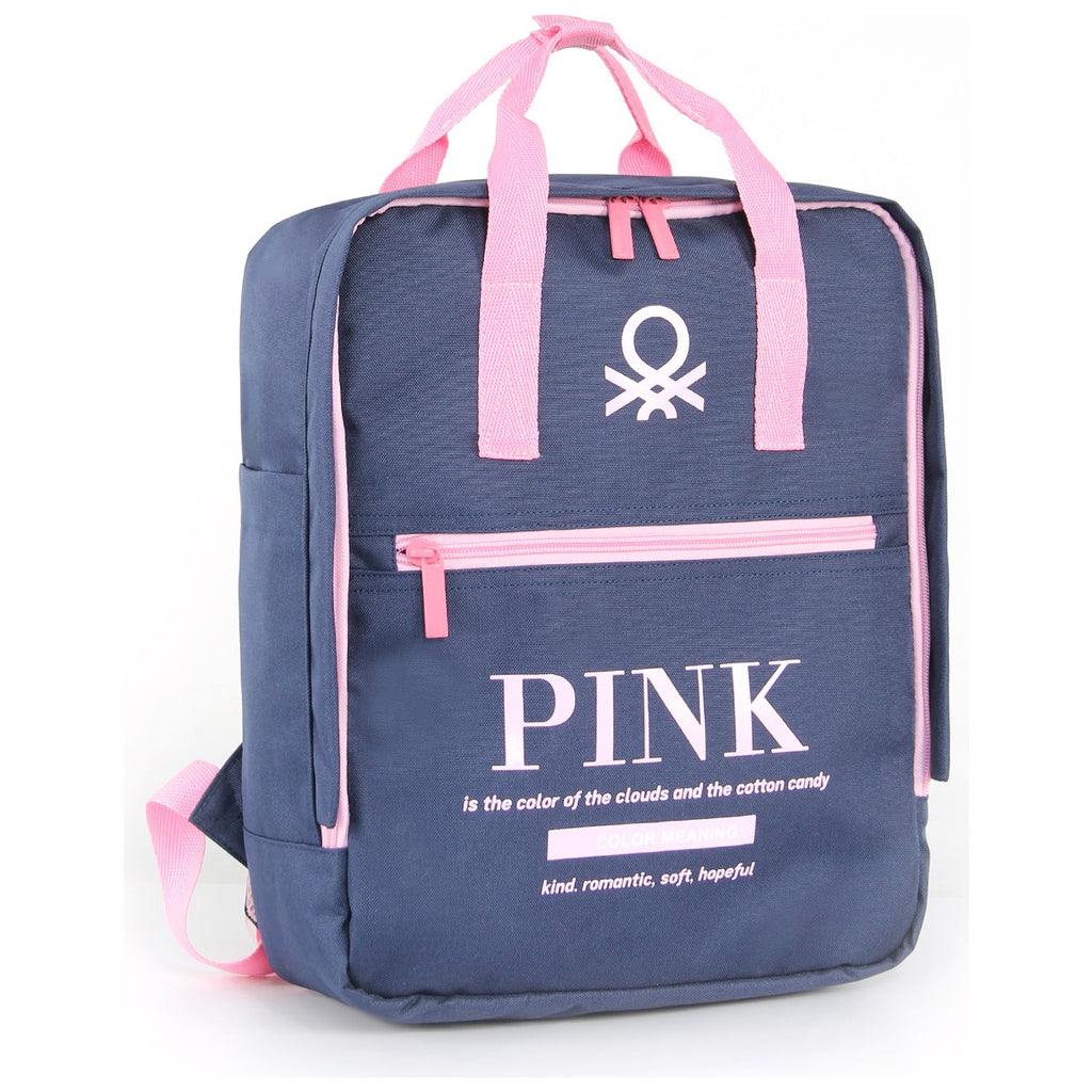 United Colors Of Benetton BNT03818 Lacivert - Pembe Kadın Sırt Çantası