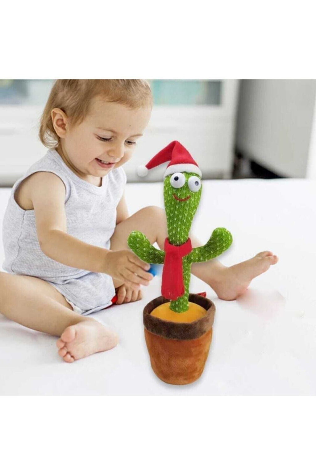 Vilya Şarjlı Baby Konuşan Dans Eden Şarkı Söyleyen Ses Tekrar Eden Kaktüs Müzikli Led Işıklı Peluş