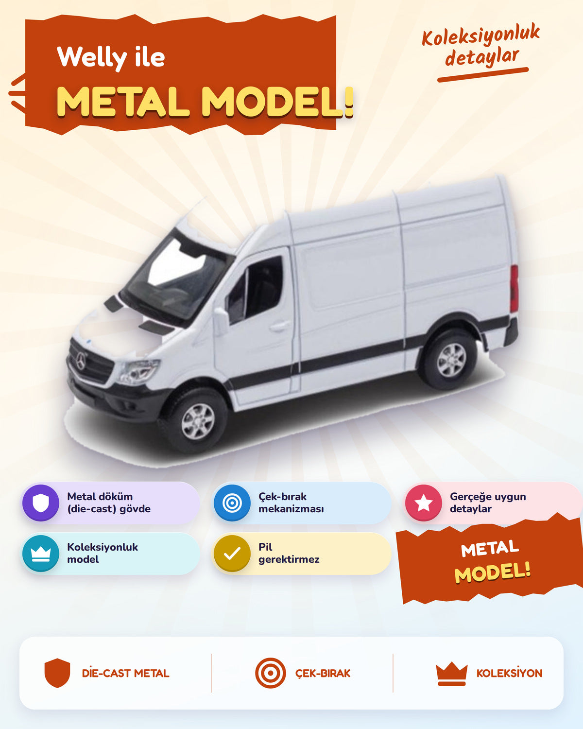 Welly Die Cast Mercedes Sprinter 43730