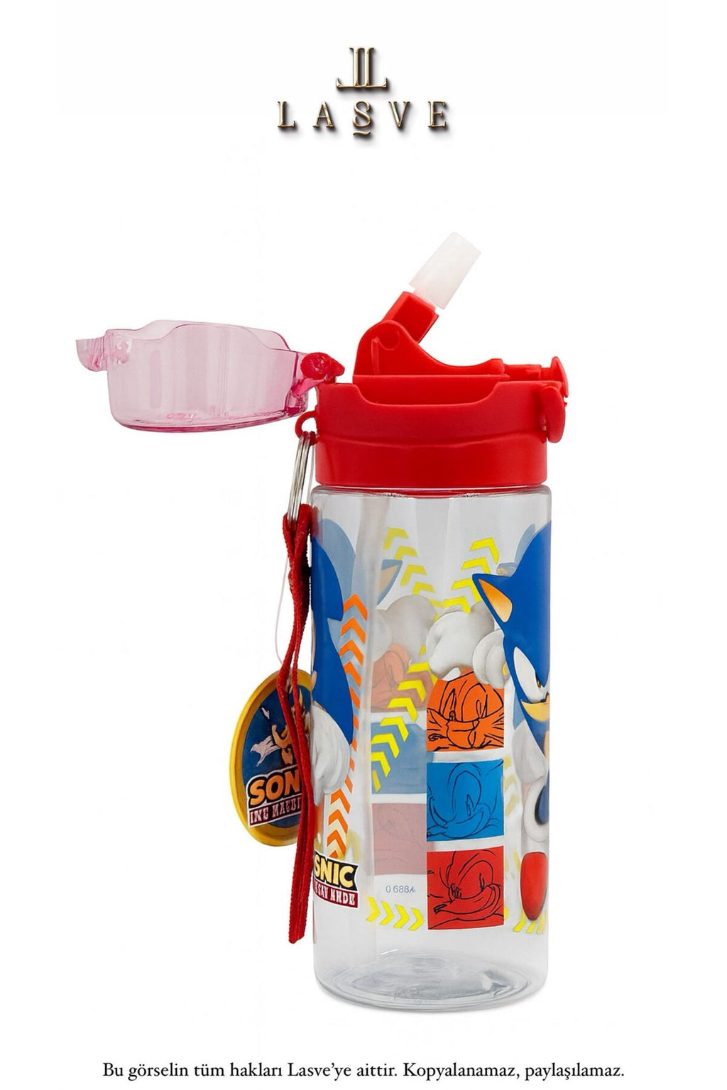 YENİ SEZON LİSANSLI 500ML MATARA PİPETLİ ÖZEL TASARIM