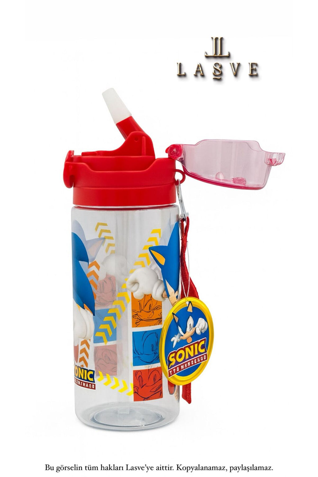 YENİ SEZON LİSANSLI 500ML MATARA PİPETLİ ÖZEL TASARIM