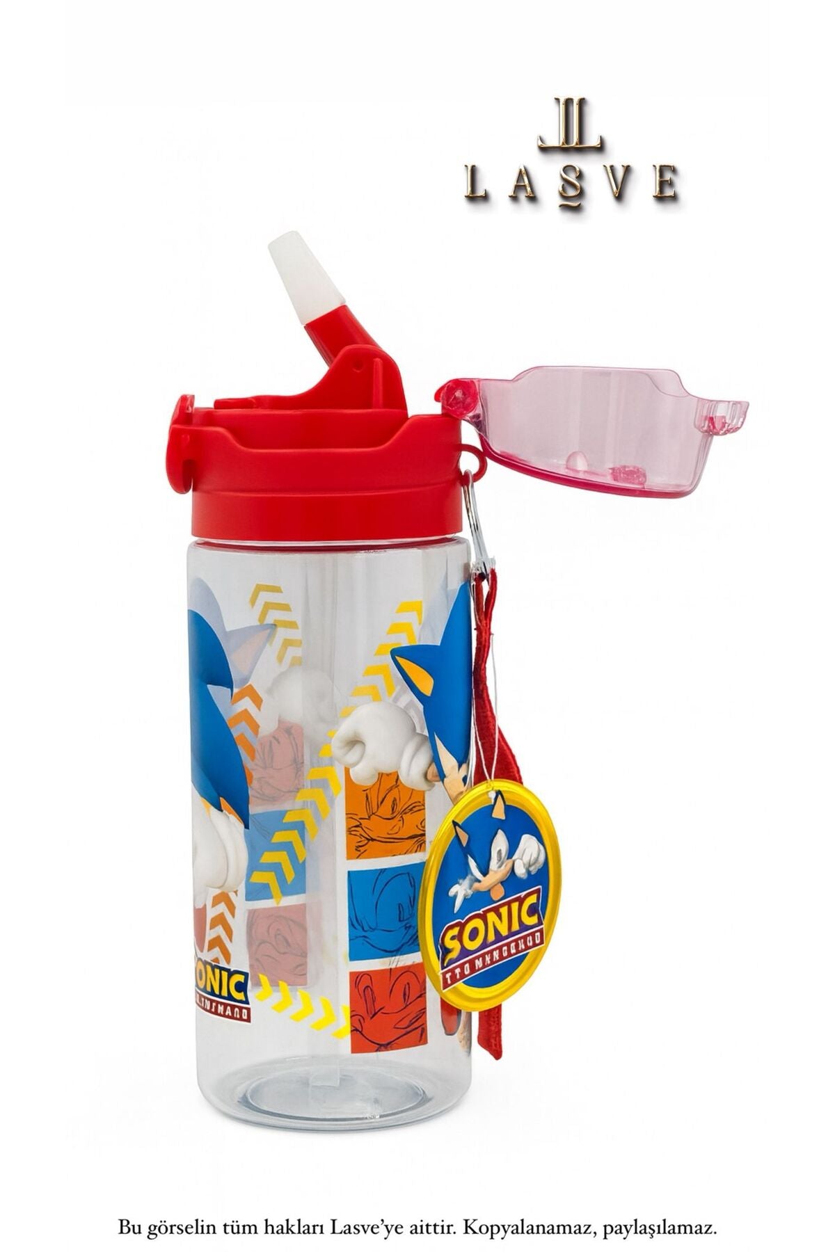 YENİ SEZON LİSANSLI 500ML MATARA PİPETLİ ÖZEL TASARIM