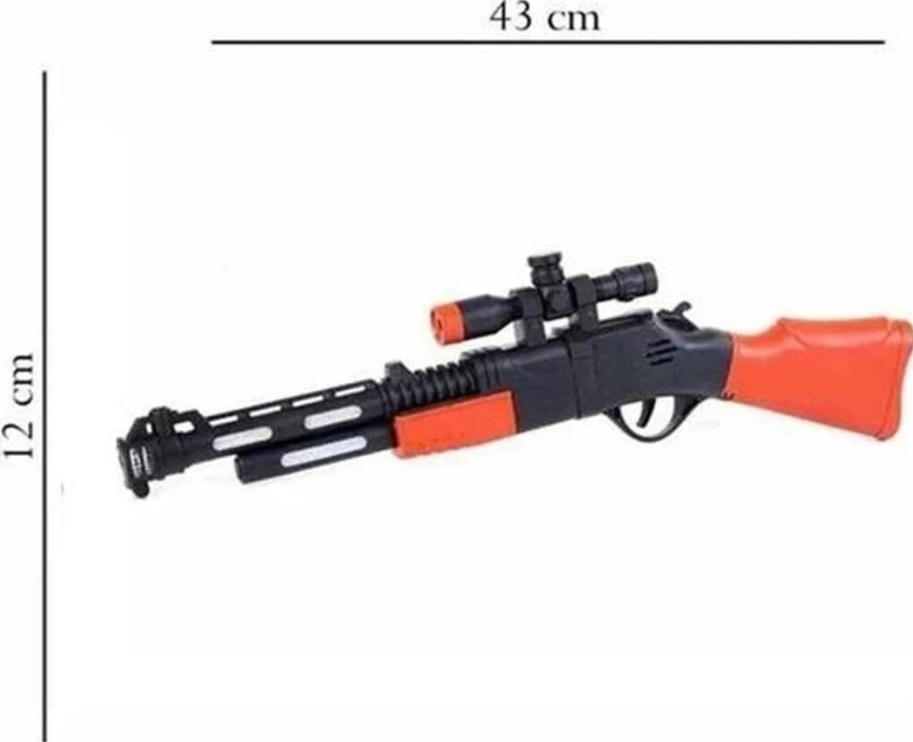 Sesli Işıklı Pilli Warrior Oyuncak Tüfek, Keskin Nışancı Avcı Tüfeği